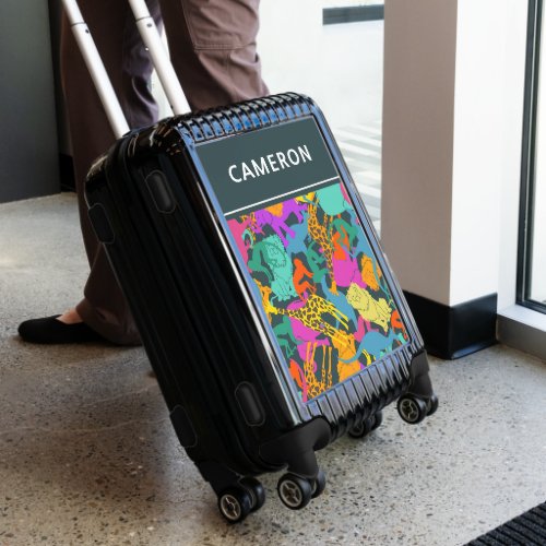 Animal Silhouettes Pattern  Personalize Luggage