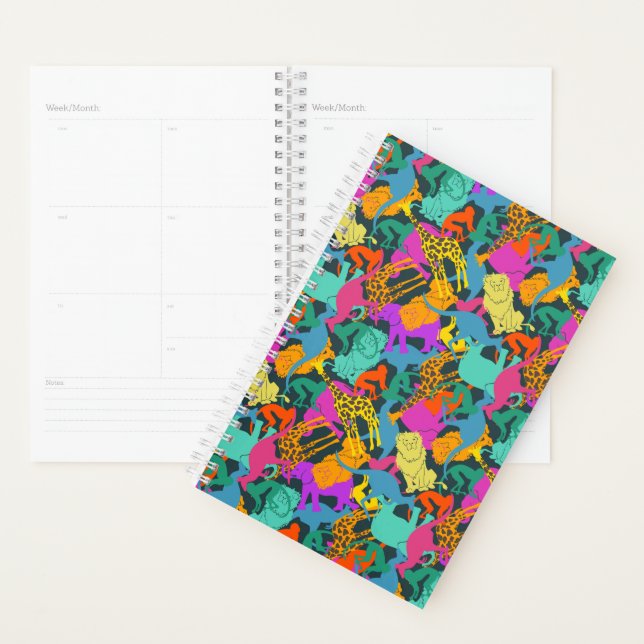 Animal Silhouettes Pattern Planner