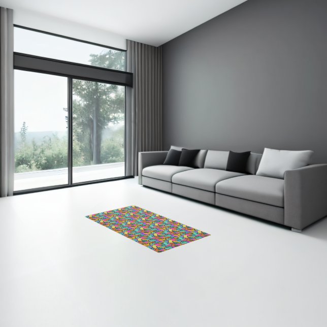 Animal Silhouettes Pattern Rug (Insitu (Indoor 3))