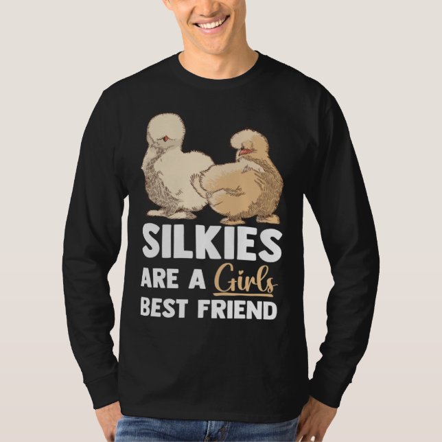 Animal Silkie Chicken Mom Silky Chicken Farmer T-Shirt (Front)