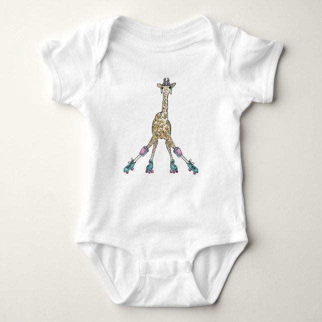 Animal Skate  Baby Bodysuit (Front)