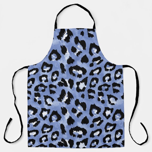 Animal Skin Allure: Watercolor Leopard Apron (Front)