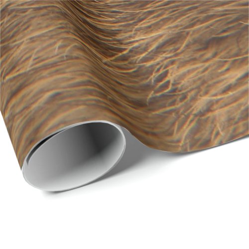 Animal Skin Brown Abstract Bear Fur VIP Wrapping Paper