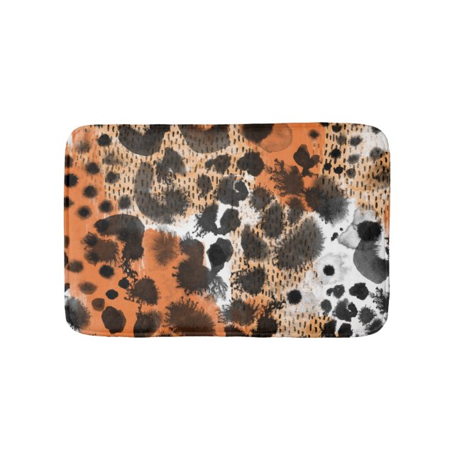 Animal skin: creative leopard pattern. bath mat (Front)