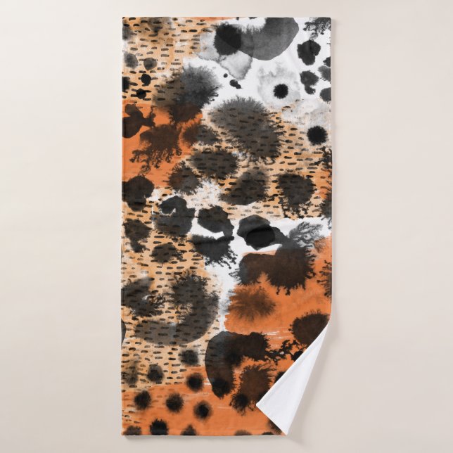 Animal skin: creative leopard pattern. bath towel (Bath Towel)