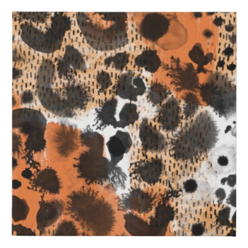 Animal skin creative leopard pattern faux canvas print