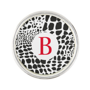 Animal Skin in Black & White Pin