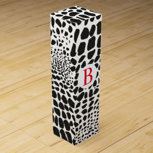 Animal Skin in Black & White Wine Box
