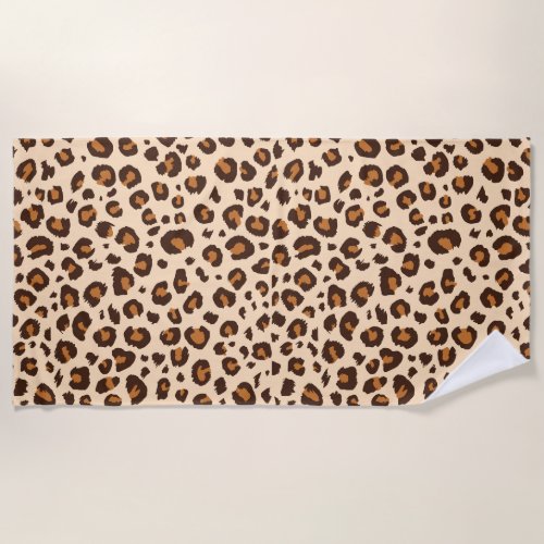 Animal Skin leopard jungle wild cat Beach Towel