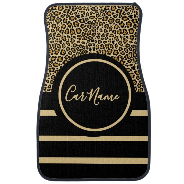 Animal Skin Leopard Print Set of Car Mats (Front)