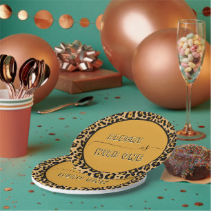 Animal Skin Leopard Spot Wild One Paper Plates
