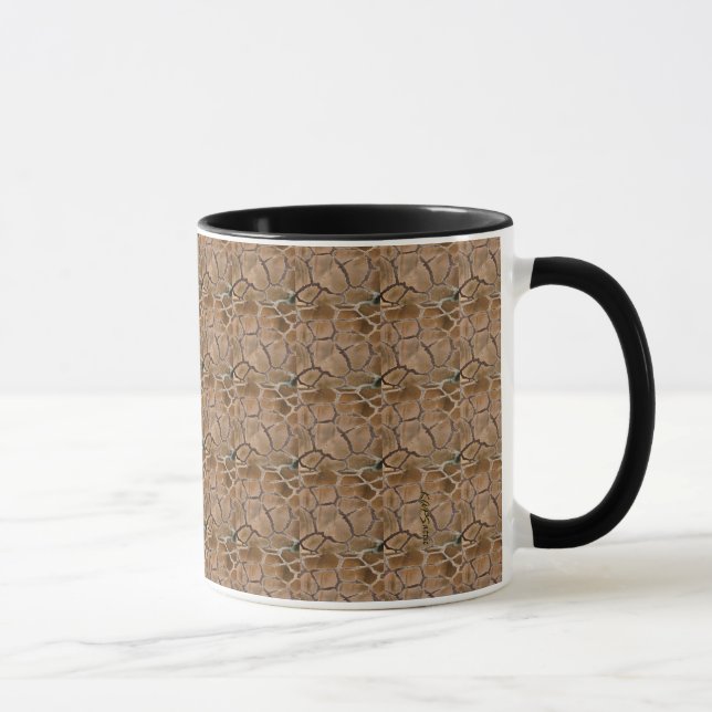 Animal Skin Pattern Brown Neutral Colors Mug (Right)
