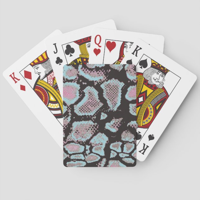 Animal skin pattern, vintage design. poker cards (Back)