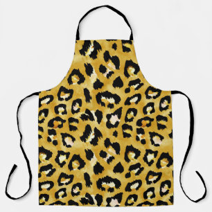 Animal Skin, Watercolor Leopard Seamless. Apron