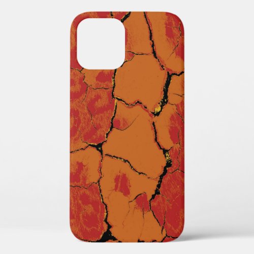 Animal skin with crack overlay iPhone 12 pro case