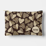 Animal skin with hearts accessory pouch