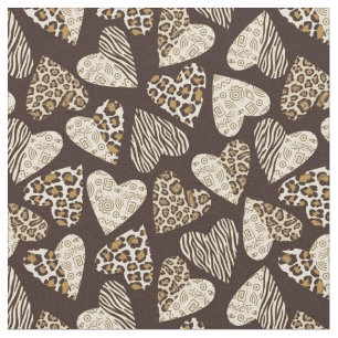 Animal skin with hearts fabric
