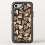 Animal skin with hearts OtterBox defender iPhone SE/8/7 case