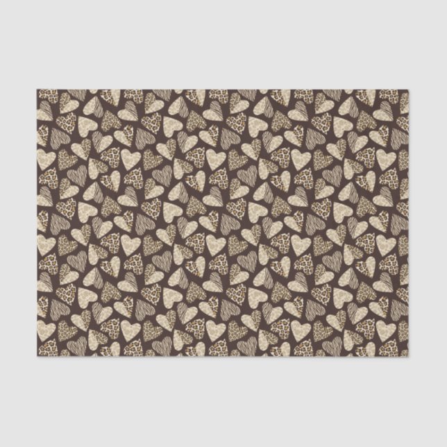 Animal skin with hearts tissue paper (Front)