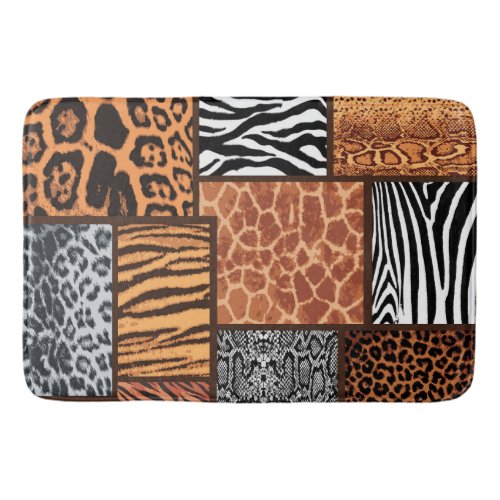 animal skins trend 2022 leopard tiger zebra  t bath mat