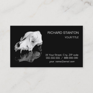 Animal skull business card