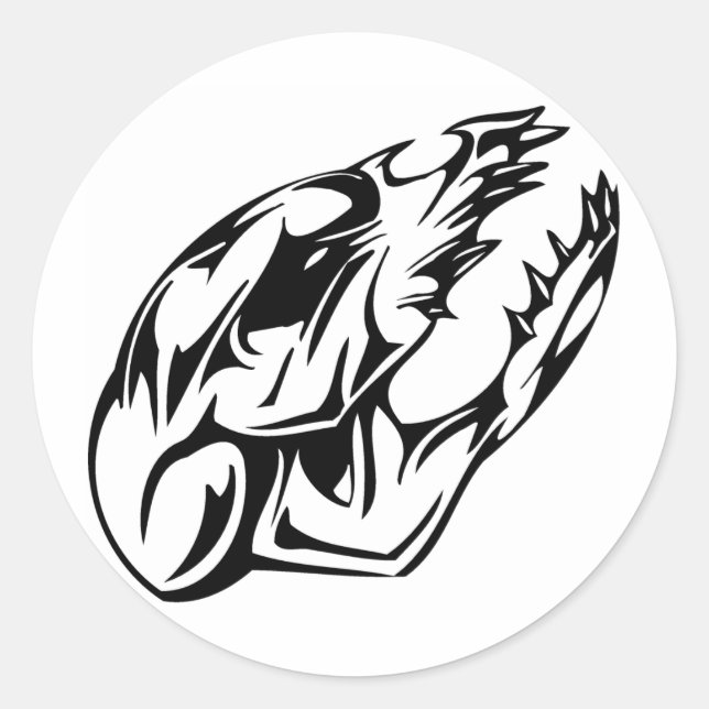 Animal Skull Classic Round Sticker (Front)