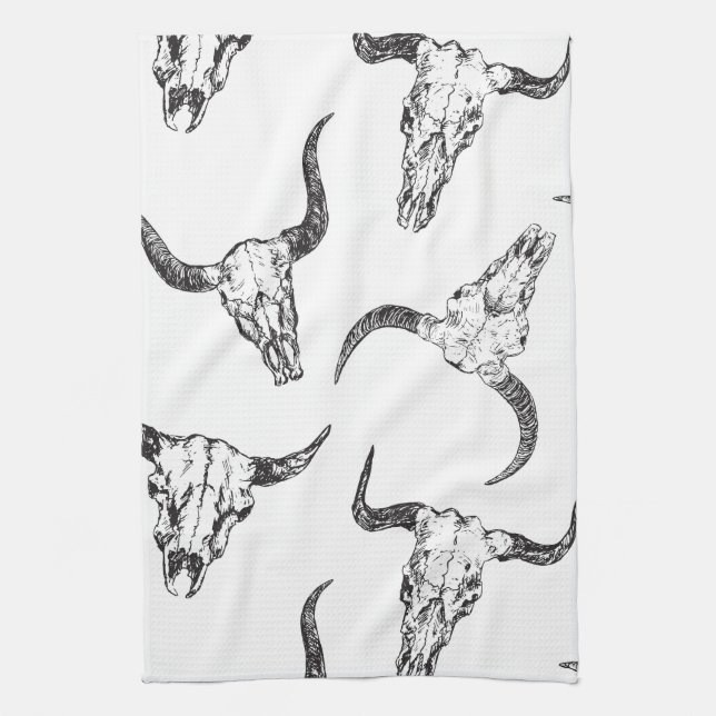 Animal Skull Kitchen Towel (Vertical)