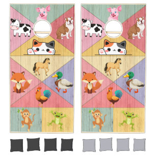 Animal Sounds your friends Cornhole Set