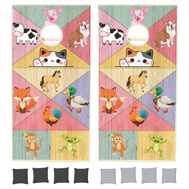 Animal Sounds your friends Cornhole Set (Set)