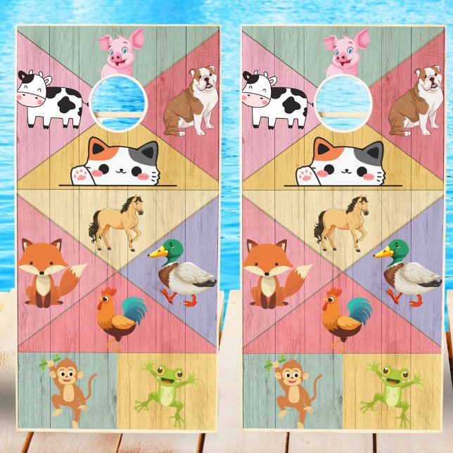 Animal Sounds your friends Cornhole Set (Creator Uploaded)
