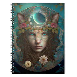 Animal Spirit Mystical Fantasy Art Notebook