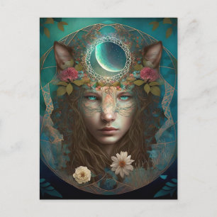 Animal Spirit Mystical Fantasy Art Postcard