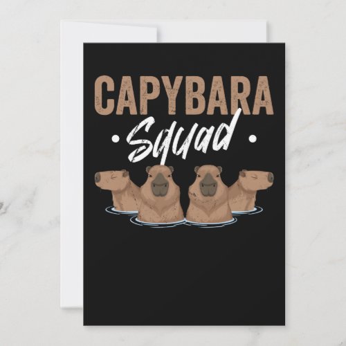 Animal Squad Rodent Capybara Invitation