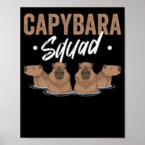 Animal Squad Rodent Capybara Poster
