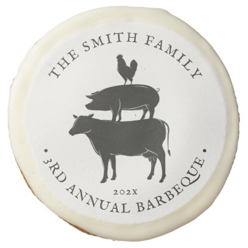 Animal Stack  Funny Family Barbecue Sugar Cookie