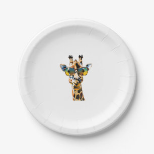 animal sunglasses giraffe with sunglasses paper plates