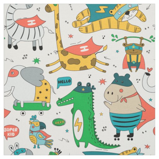 Animal Super Hero Fabric