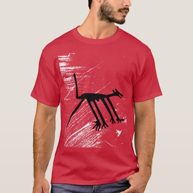 Animal Symbols Ancient Nazca Peru Dog T-Shirt (Front)