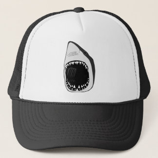 animal t-shirt white shark weisser hai scuba trucker hat