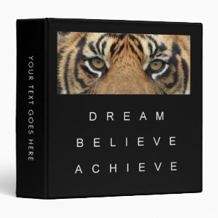 Animal Template Success Motivational Quote Tiger 3 Ring Binder
