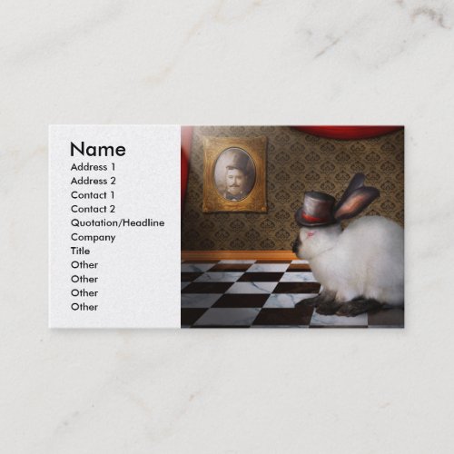 Animal - The Rabbit - Reverse Business Card Template