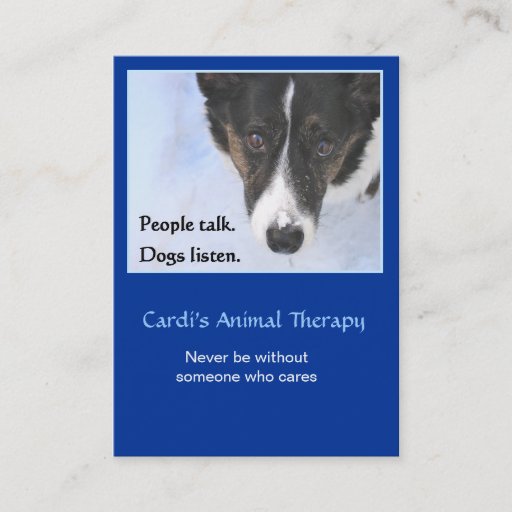Customizable Animal Therapy Business Card Templates