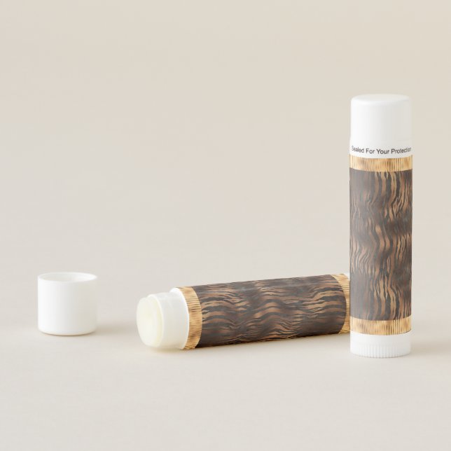 Animal Tiger Print Gold  Metallic Glam Vanilla Lip Balm (In Situ)