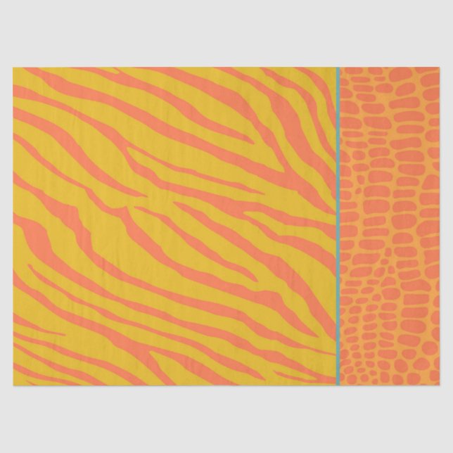 Animal Tiger Print Kids Teens Tropical Gift Fun Tissue Paper (Front)