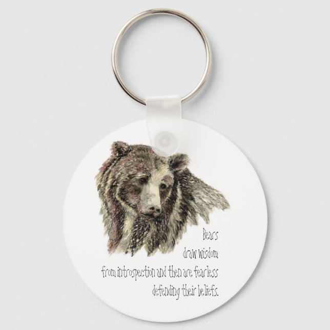 Animal Totem, Spiritual, Inspiration Encouragement Keychain (Front)