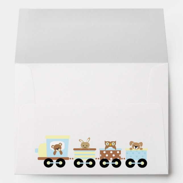 Animal Toy Train Envelope (Back (Bottom))