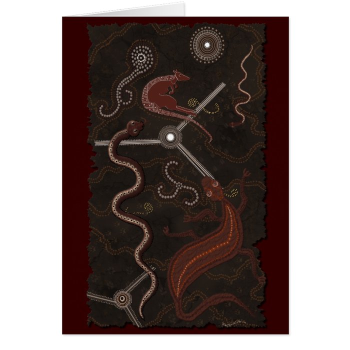 "Animal Tracks" Australian Aboriginal Art Cards