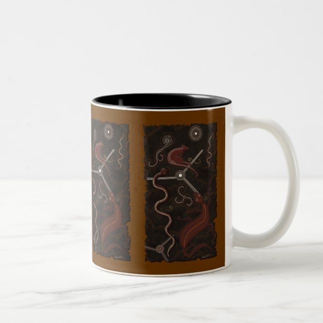 "Animal Tracks" Australian Aboriginal Style Mug (Right)