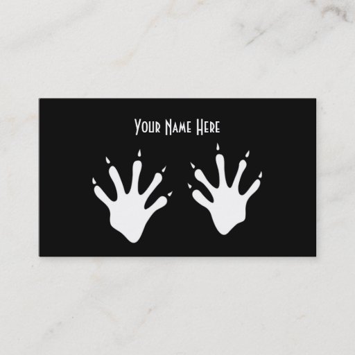 Customizable Animal Tracks Business Card Template