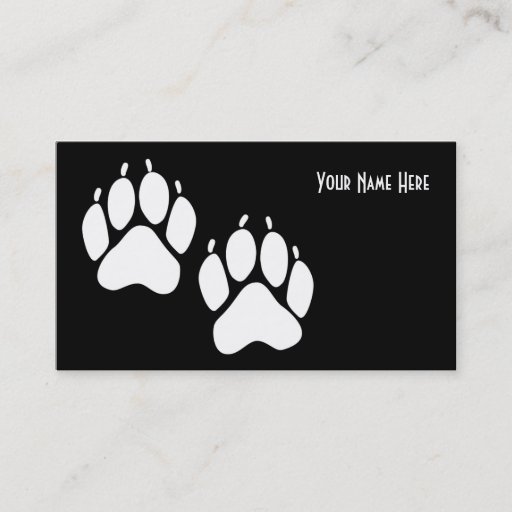 Customizable Animal Tracks Business Card